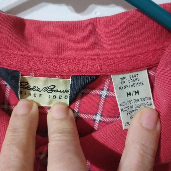 Eddie Bauer men's shirt medium red (Mgs163) - Picture 2 of 3